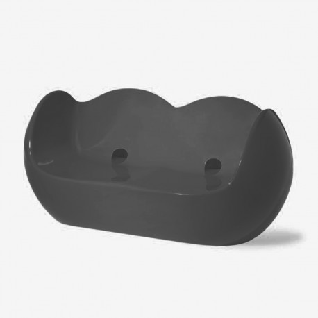 Canapé 2 Places Blossy Slide Design Gris Anthracite