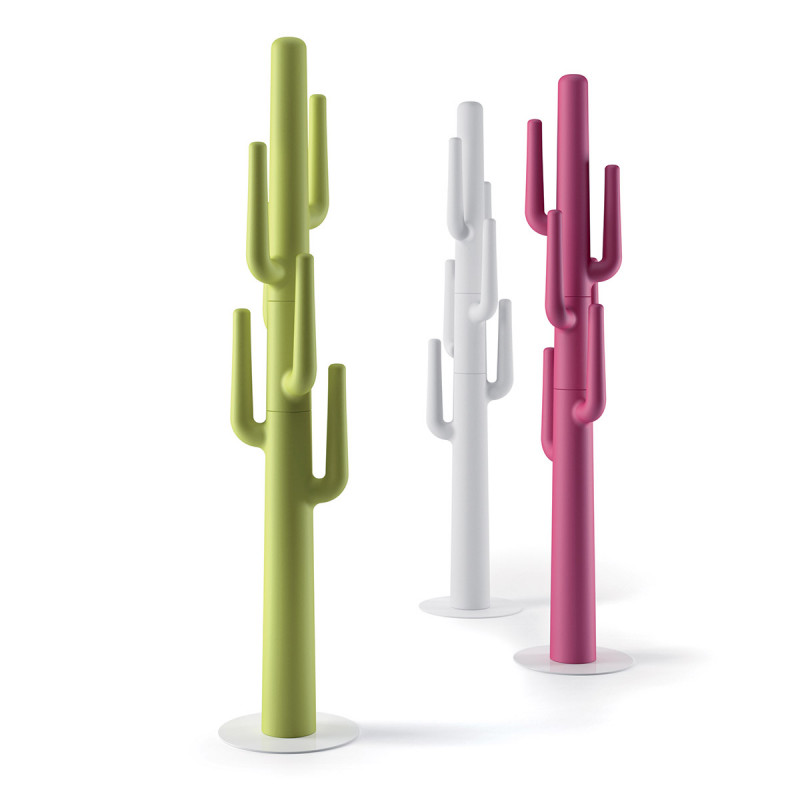 Porte-manteau cactus design Lapsus Plust blanc - Cerise sur la Deco